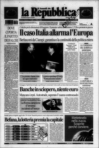 Il lunedì de La repubblica